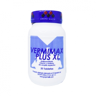 VERMIMAX PLUS XL frasco de 30 tabs.